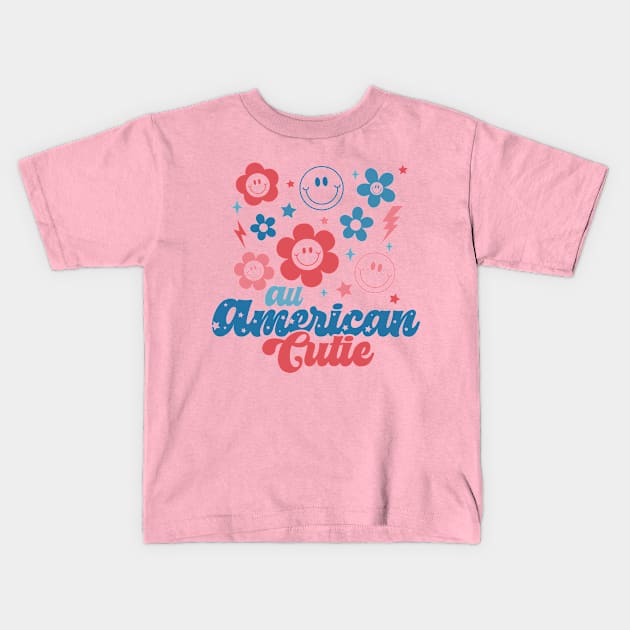 All American Cutie Kids T-Shirt by  Big Foot Shirt Shop